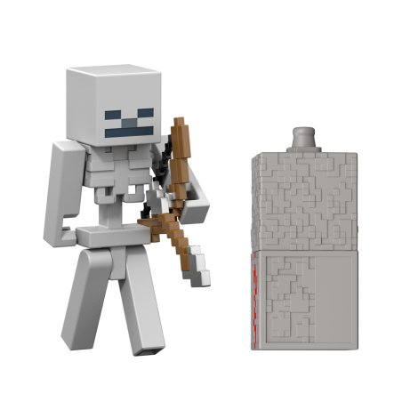 Minecraft -Figurine Squelette Redstone-figurine de 8 cm et accessoire