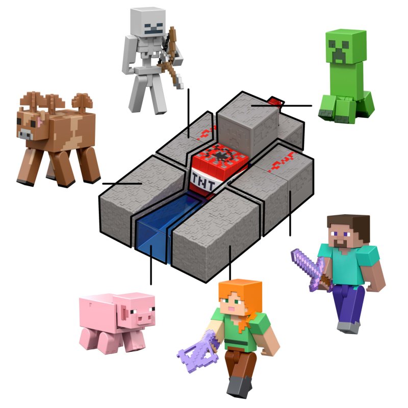 Minecraft Skeleton Action Figure & Accessory Set, 3.25-inch Scale Collectible Toy & Building Piece