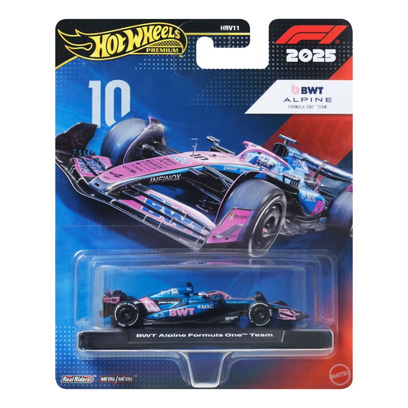Hot Wheels Hot Wheels-Véhicules Formule 1 en métal moulé à l’échelle 1/64