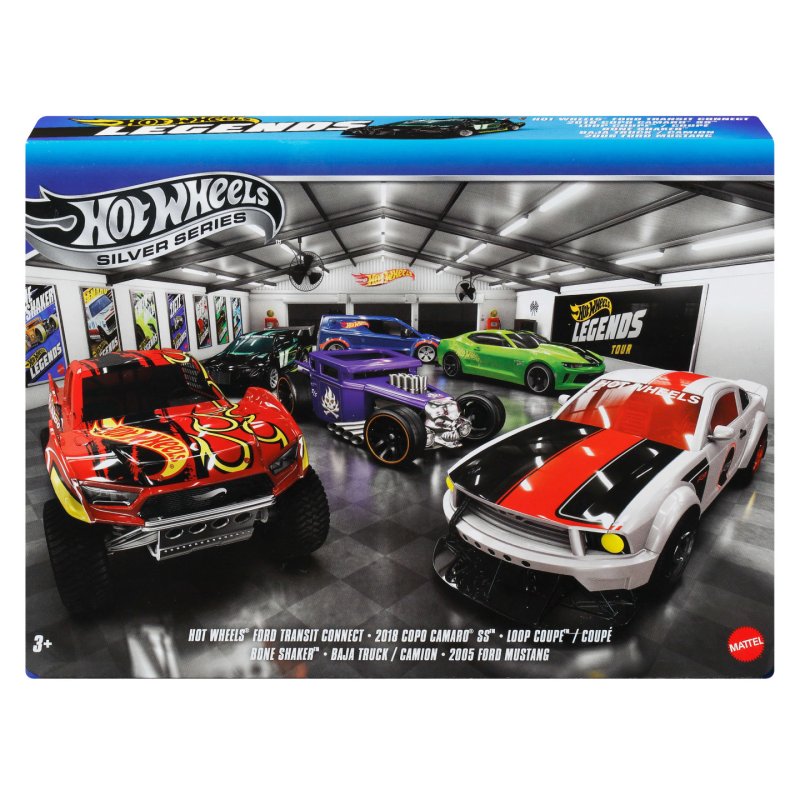 Hot Wheels Silver Series Die-Cast Vehicle 6-Pack 1/64 Legends