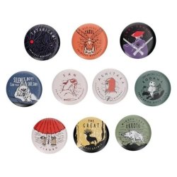 Princess Mononoke Pins Vintage 6 cm Blind Box Assortment (10)