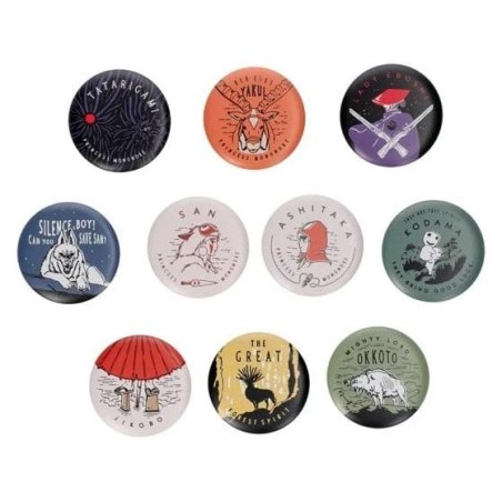 Princess Mononoke Pins Vintage 6 cm Blind Box Assortment (10)
