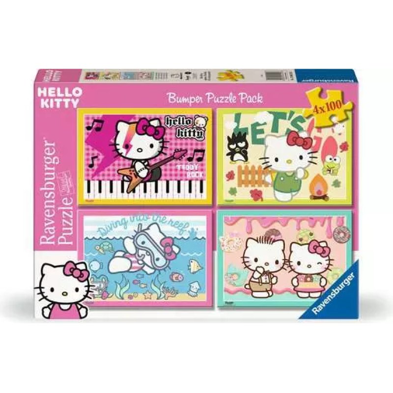 Ravensburger 4 in a box Hello Kitty! Jeu de puzzle 100 pièce(s) Autre