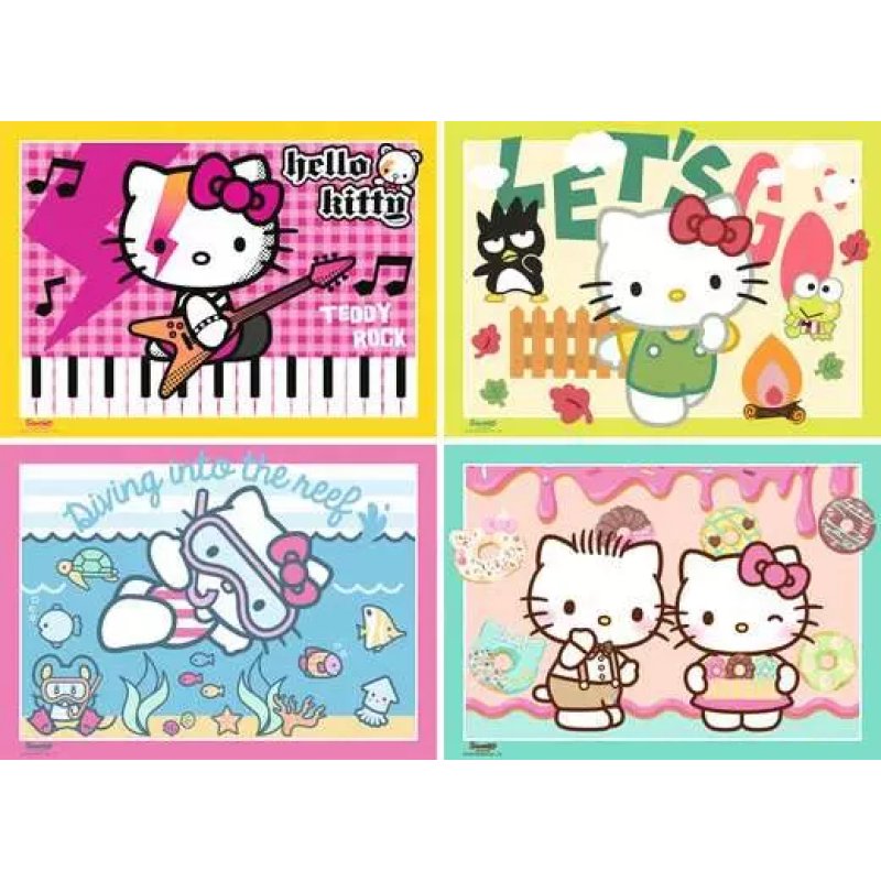 Ravensburger 4 in a box Hello Kitty! Jeu de puzzle 100 pièce(s) Autre