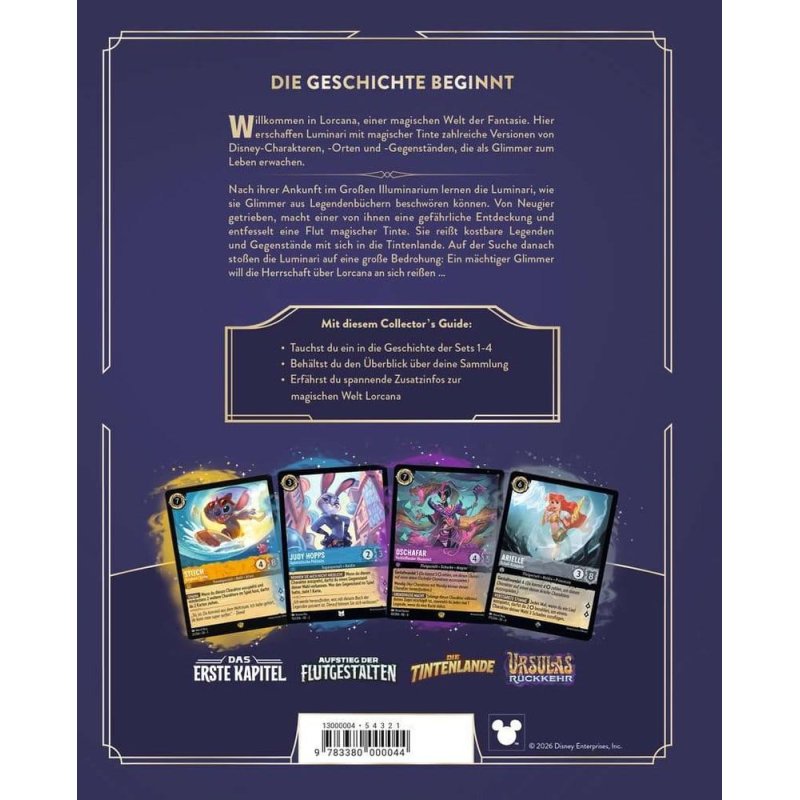 Disney Lorcana TCG Book The Official Collector's Guide: Sets 1-4 *German Version*