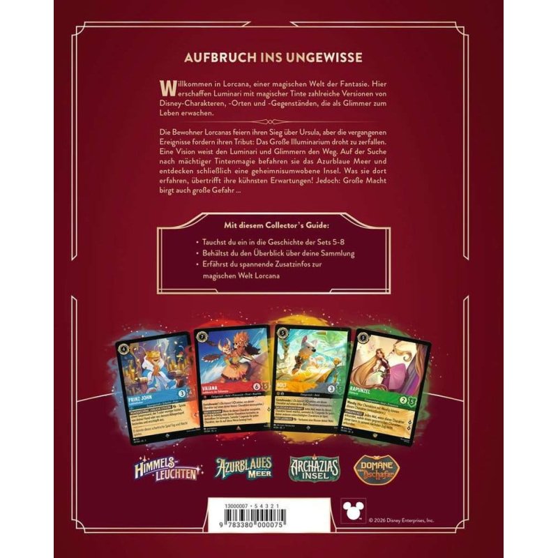 Disney Lorcana TCG Book The Official Collector's Guide: Sets 5-8 *German Version*