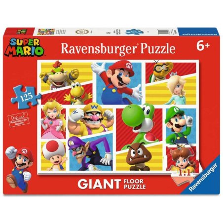 Super Mario Giant Floor Jigsaw Puzzle Mario's Friends and Foes (125 Pieces)