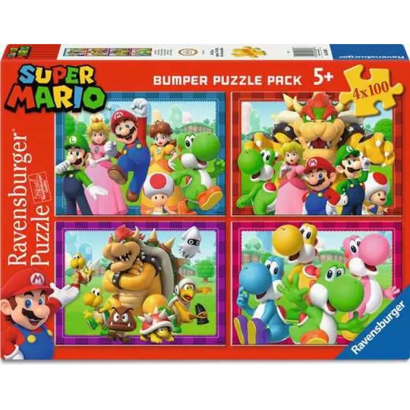 Ravensburger 4 in a box Super Mario Jeu de puzzle 100 pièce(s) Jeu vidéo