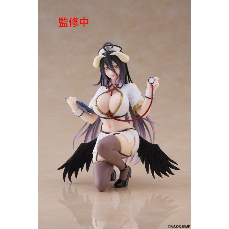 Overlord PVC Statue Desktop Cute Figure Albedo Nurse Ver. Renewal 13 cm