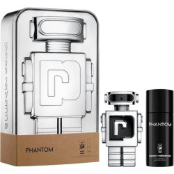 Paco Rabanne Phantom 2pc Gift Set 3.4oz Eau de Toilettle 5.0oz Deodorant Spray