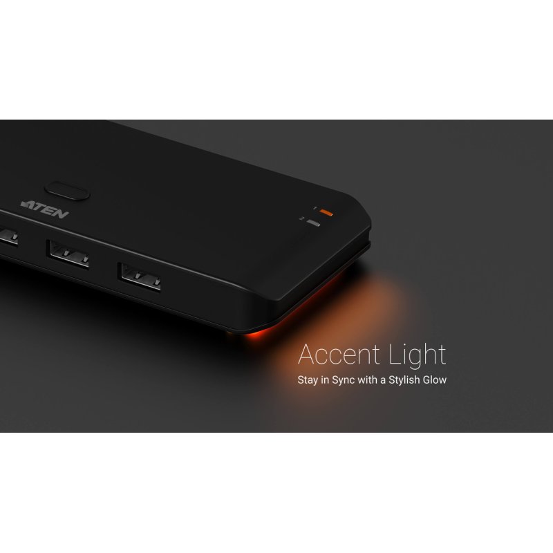 ATEN US4224 SWITCH USB 2.0 PARTAGÉ 2 PC - 4 PÉRIPHÉRIQUES