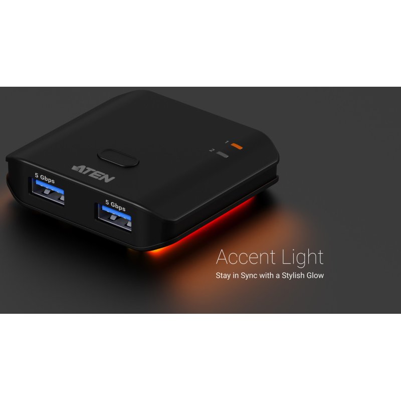 ATEN Commutateur USB 3.2 Gen 1 partagé 2 x 2
