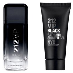 Carolina Herrera 212 Vip Black Gift Set 100ml Eau De Parfum And 100ml Bath & Shower Gel