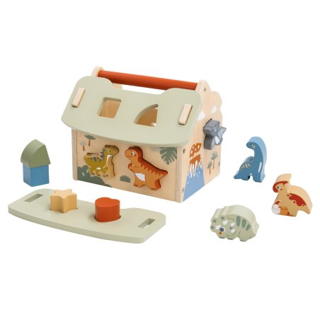 Kinder and Kids - Shape Sorter, Dinosaur House (K50555)