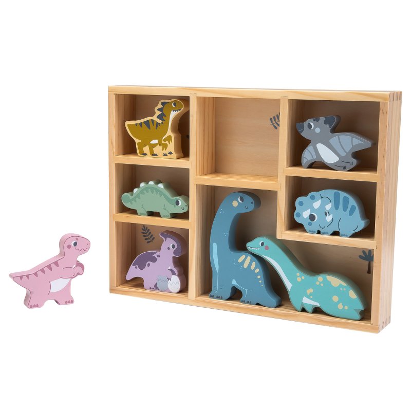 Kinder and Kids - Dinosaur in Wooden Box (8 pcs.) (K50516)