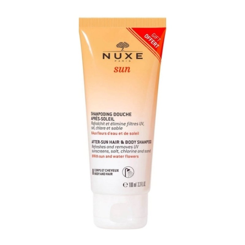 Nuxe Sun, Sampon dupa plaja pentru par si corp, 100 ml