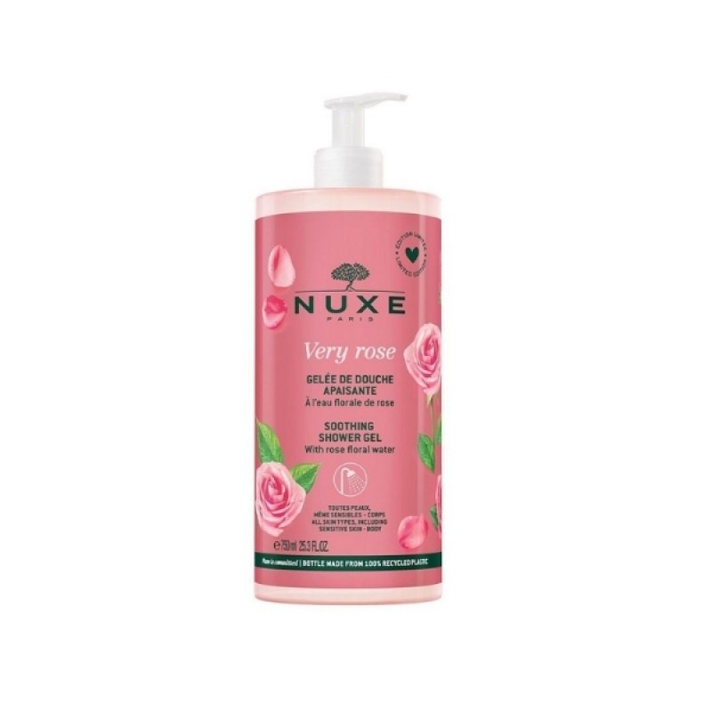 Nuxe Very Rose, Gel de dus calmant, 750 ml