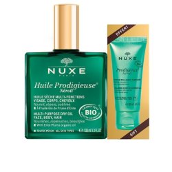 Set Nuxe Huile Prodigieuse Neroli, Ulei multifunctional pentru fata, corp si par 100 ml Gel de dus 30 ml