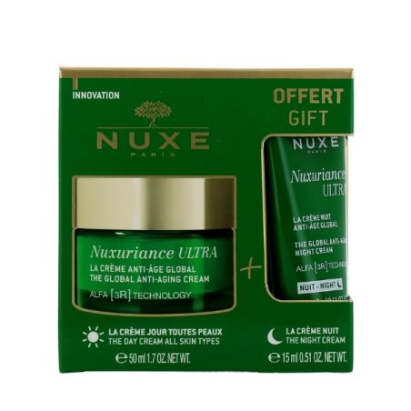 Set Nuxe Nuxuriance Ultra, Crema anti-aging pentru fata 50 ml Crema de noapte pentru fata 15 ml