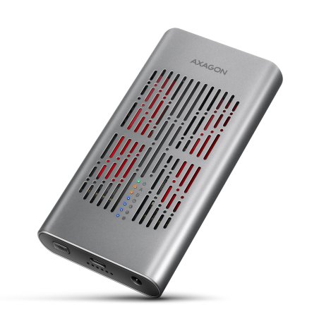 Axagon EEM2-20GD Station d'accueil de disques de stockage USB 3.2 Gen 2 (3.1 Gen 2) Type-C Noir, Gris