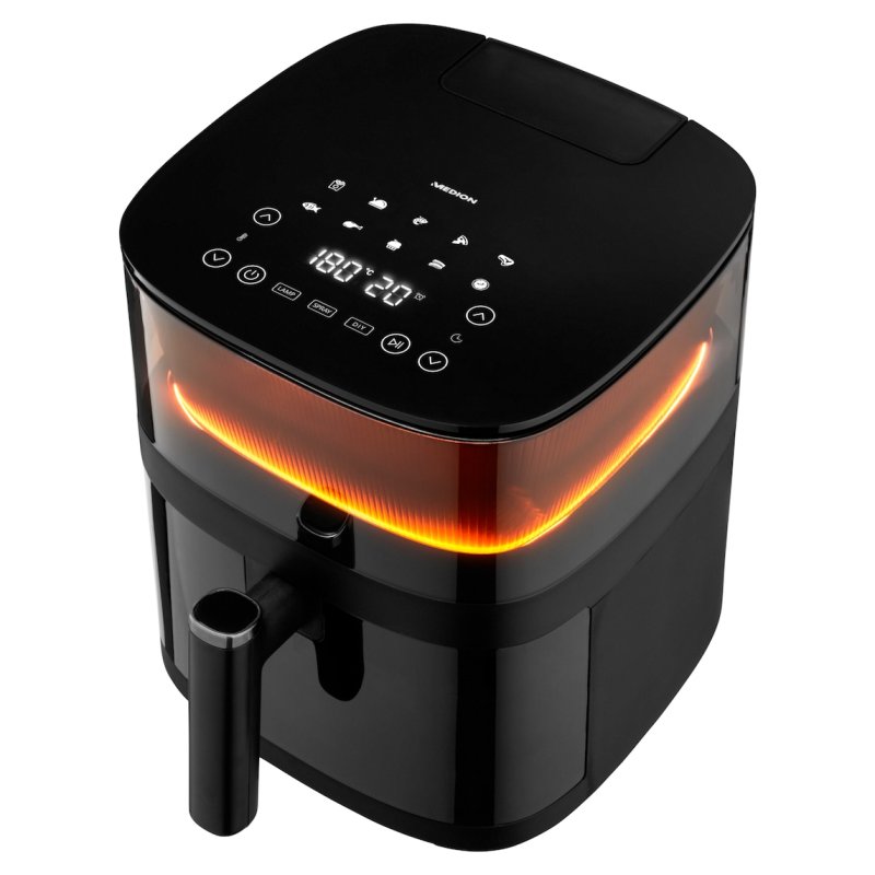 Heißluftfritteuse Life X10 MD11780 XL (schwarz, 1.500 Watt, Korb 5,0 Liter)