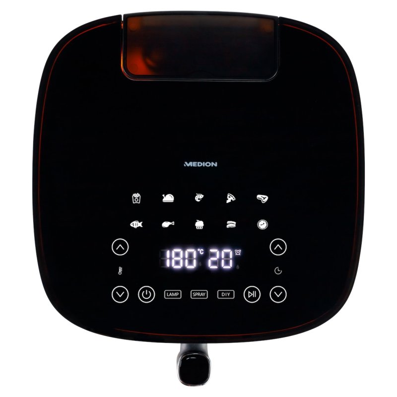 MEDION LIFE X10 XL Single 5 L 1500 W Hot air fryer Black