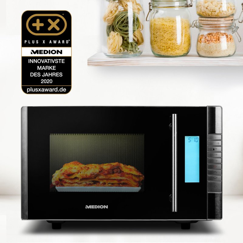 MEDION MD 14482 Black, Stainless steel Grill microwave Countertop 20 L 800 W