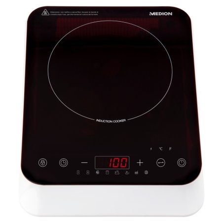 LIFE Induktionskochplatte MD 18490 (schwarz/weiß, 2.000 Watt)
