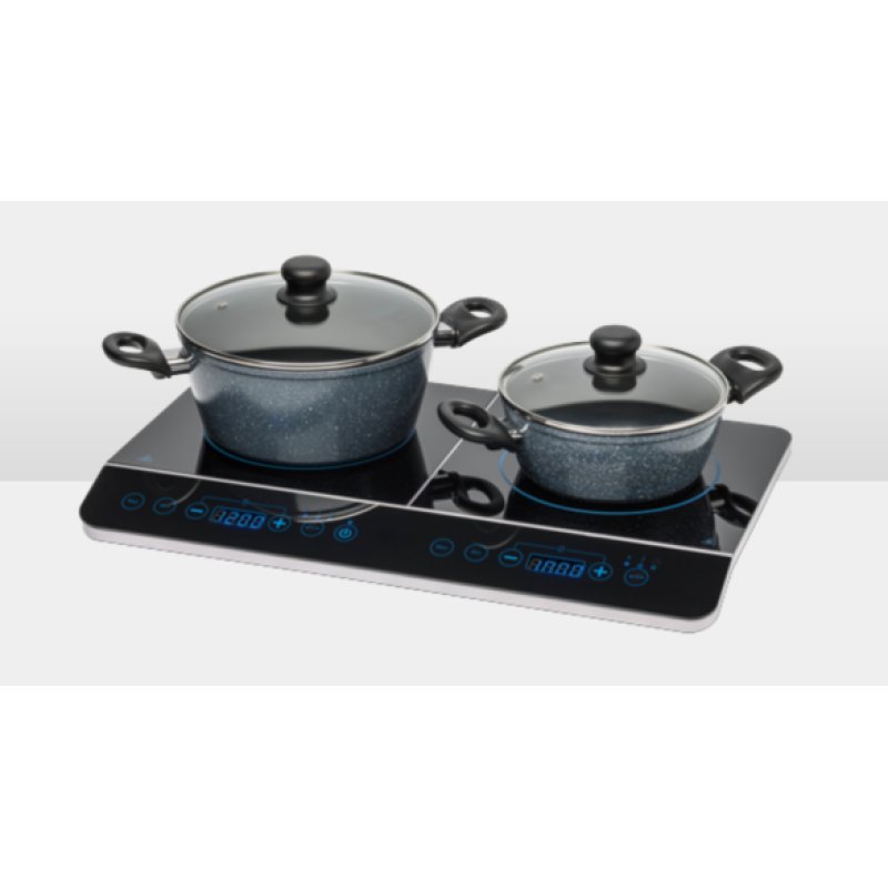 MEDION MD 15324 Black Countertop Zone induction hob 2 zone(s)