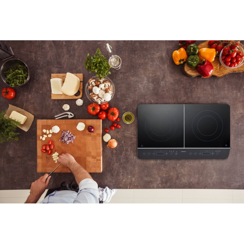 MEDION MD 15324 Black Countertop Zone induction hob 2 zone(s)
