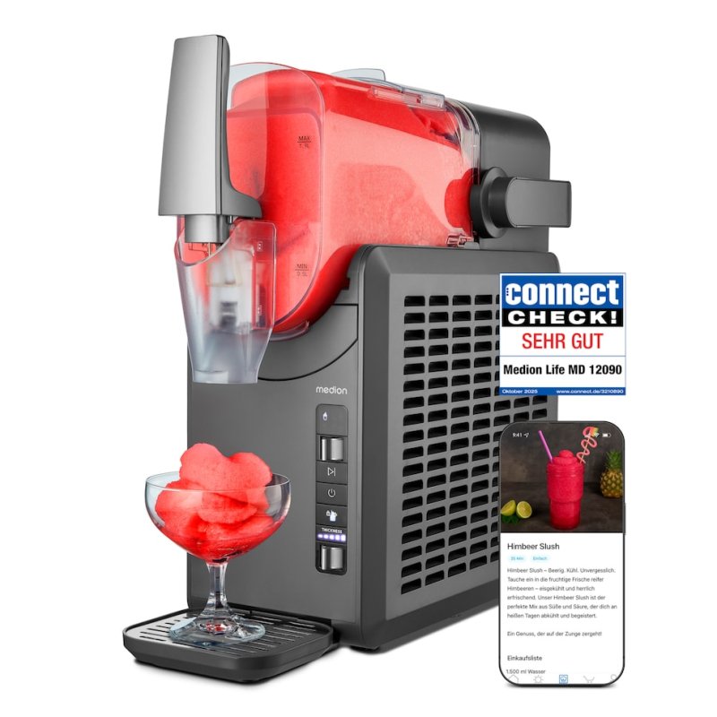 LIFE Slush-Eismaschine MD12090 (grau, für 2.600ml Slush)