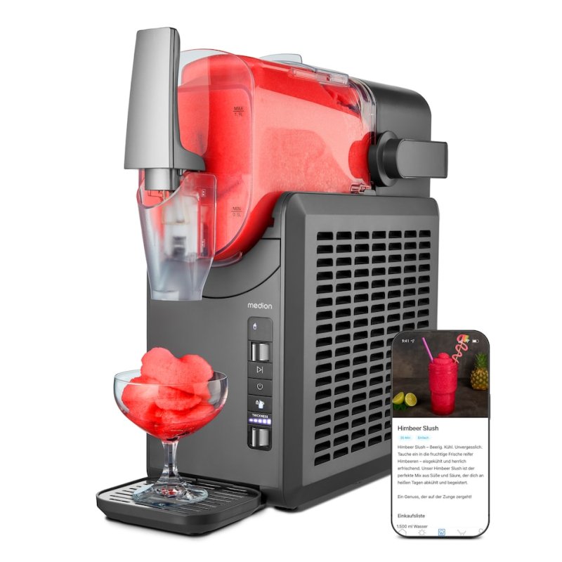 LIFE Slush-Eismaschine MD12090 (grau, für 2.600ml Slush)