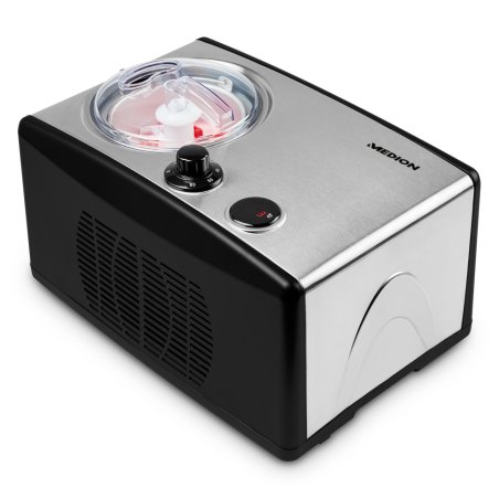 MEDION MD 18387 Compressor ice cream maker 1.5 L 150 W Black, Silver