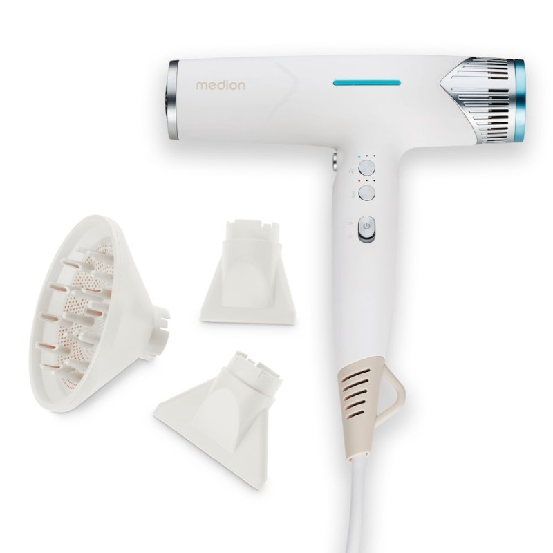 LIFE HD2 Haartrockner MD19984 (weiß/türkis, 1.500 Watt)
