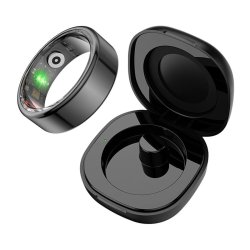 COLMI R02 Smart Ring, size 8, 18.1 mm (black) charging case