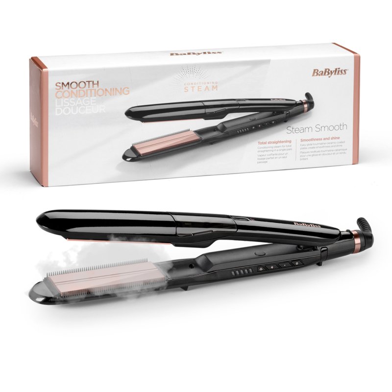BaByliss ST493E brosse soufflante et fer à lisser Vapeur Noir 67 W 2,5 m