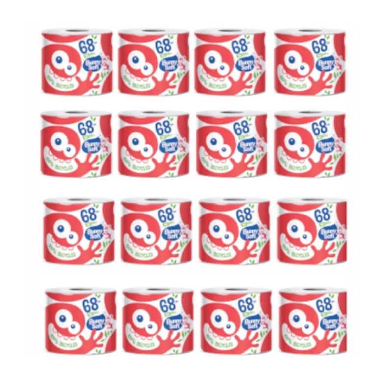 Bunny Soft Toilet Paper A16 2ply 68m Recycled White 77