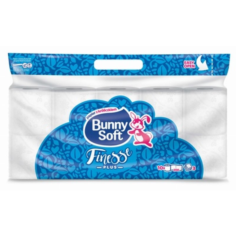 Bunny Soft Toilet Paper A10 3ply Finesse White 7