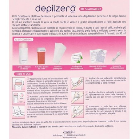 Depilzero Wax Heater Kit with Refill, Depilatory Strips, and Wipes