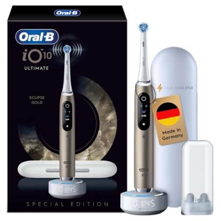 Oral-B iO Series 10 , Elektrische Zahnbürste (gold/schwarz, Eclipse Gold)