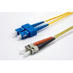10m SC-UPC/ST-UPC G652D OS2 2.0mm LS0H yellow zip cord