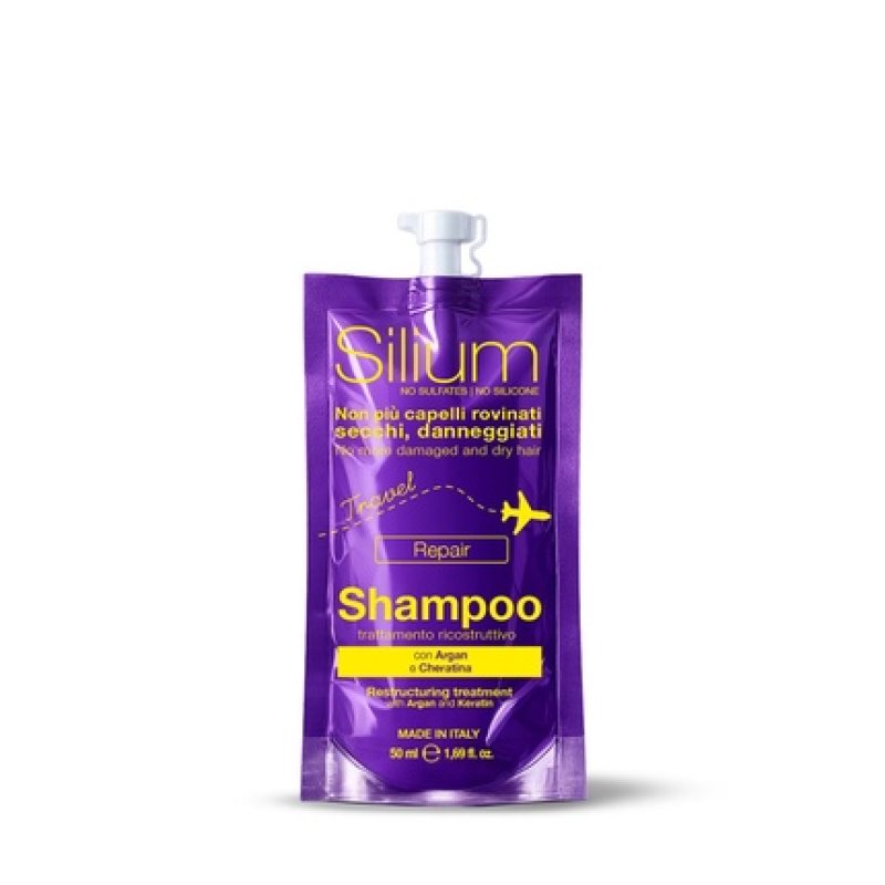 Silium Cosmetici Repair Shampoo With Keratin & Argan 50 Ml Travel Size