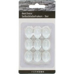 Best Choice Selfadhesive Hooks White 25 Cm Pack Of 9