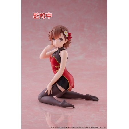 A Certain Scientific Railgun PVC Statue Desktop Cute Figure Mikoto Misaka Chinese Dress Ver. 13 cm