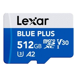 Carte mémoire Micro SD Lexar Blue PLus - 512Go