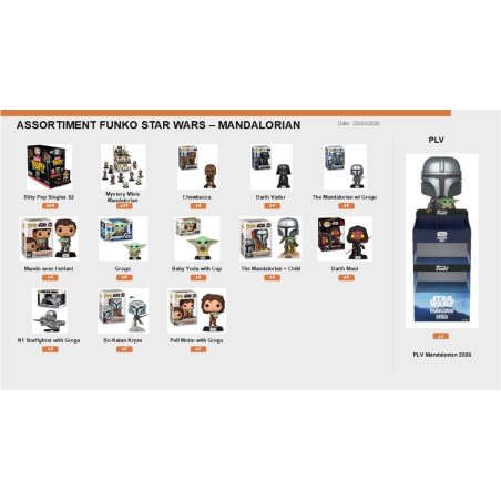 ASSORTIMENT FUNKO POP MANDALORIAN - 42 PCS