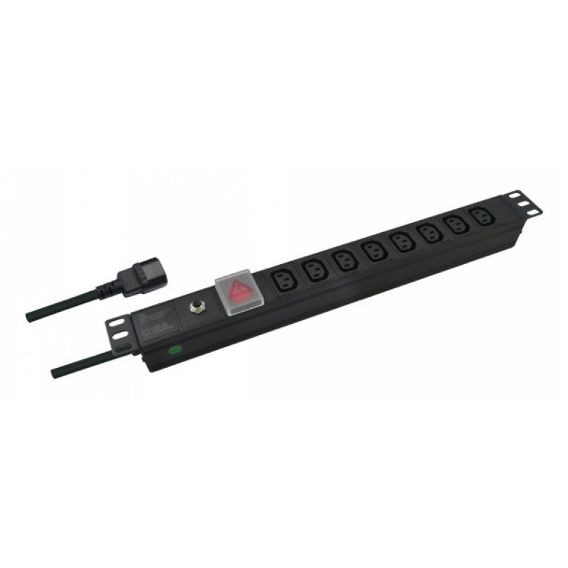 Helos 262837 multiprise 2 m 8 sortie(s) CA Intérieure Noir