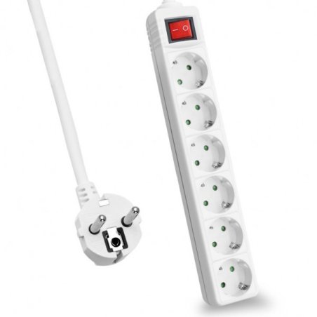Helos 262797 power extension 3 m 6 AC outlet(s) Indoor White
