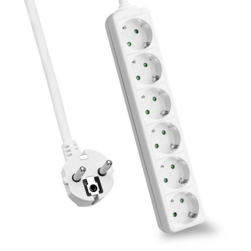 Helos 262793 power extension 1.5 m 6 AC outlet(s) Indoor White