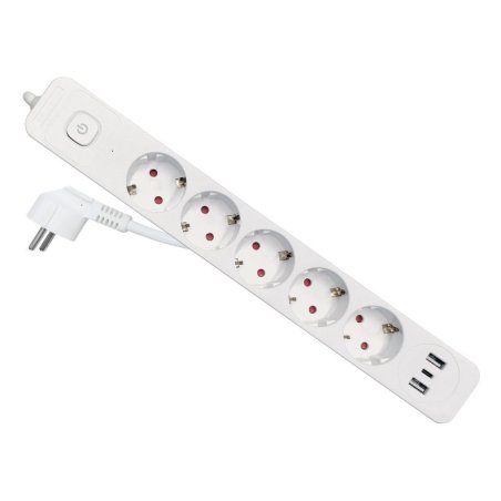 Equip 245555 power extension 2.5 m 5 AC outlet(s) Indoor White